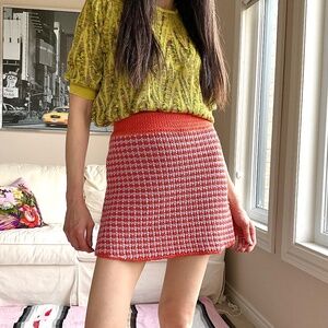 Zara knit A-line mini skirt